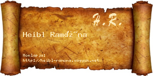 Heibl Ramóna névjegykártya